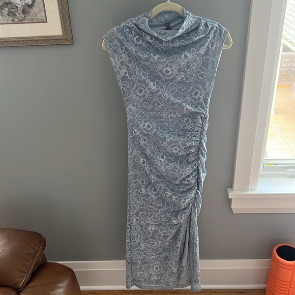 NWT Anthropologie Ruched Cowl Neck Dress XS - Picture 3 of 4